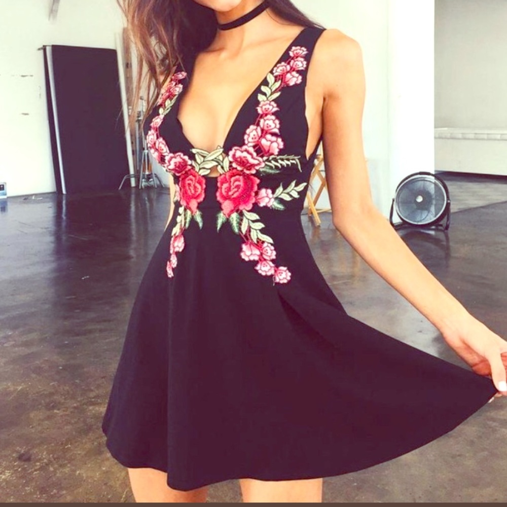 Boho Floral Mini Dress